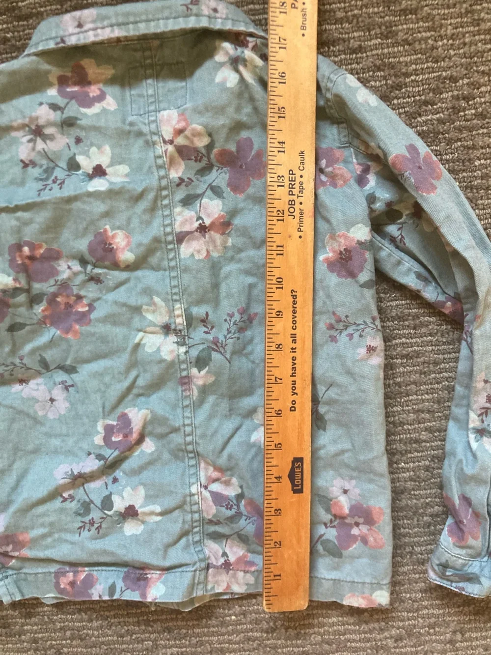 Oshkosh B’Gosh Floral Denim Jacket Sz 7